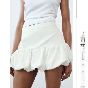 NWT ZARA LINEN BLEND BALLOON SKORT